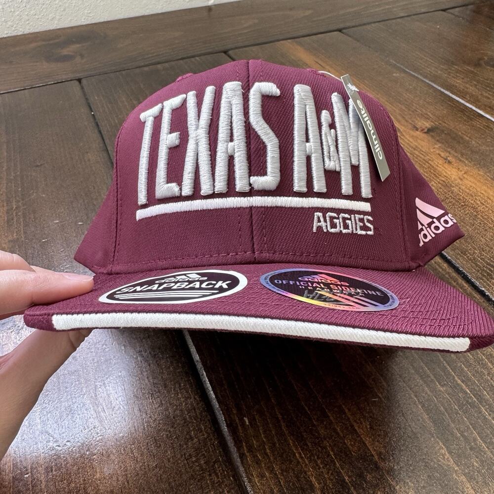 Texas A&M Aggies Hat Adidas‎ Climalite Trucker Snapback Pink Adidas Logo NWT - Picture 12 of 12